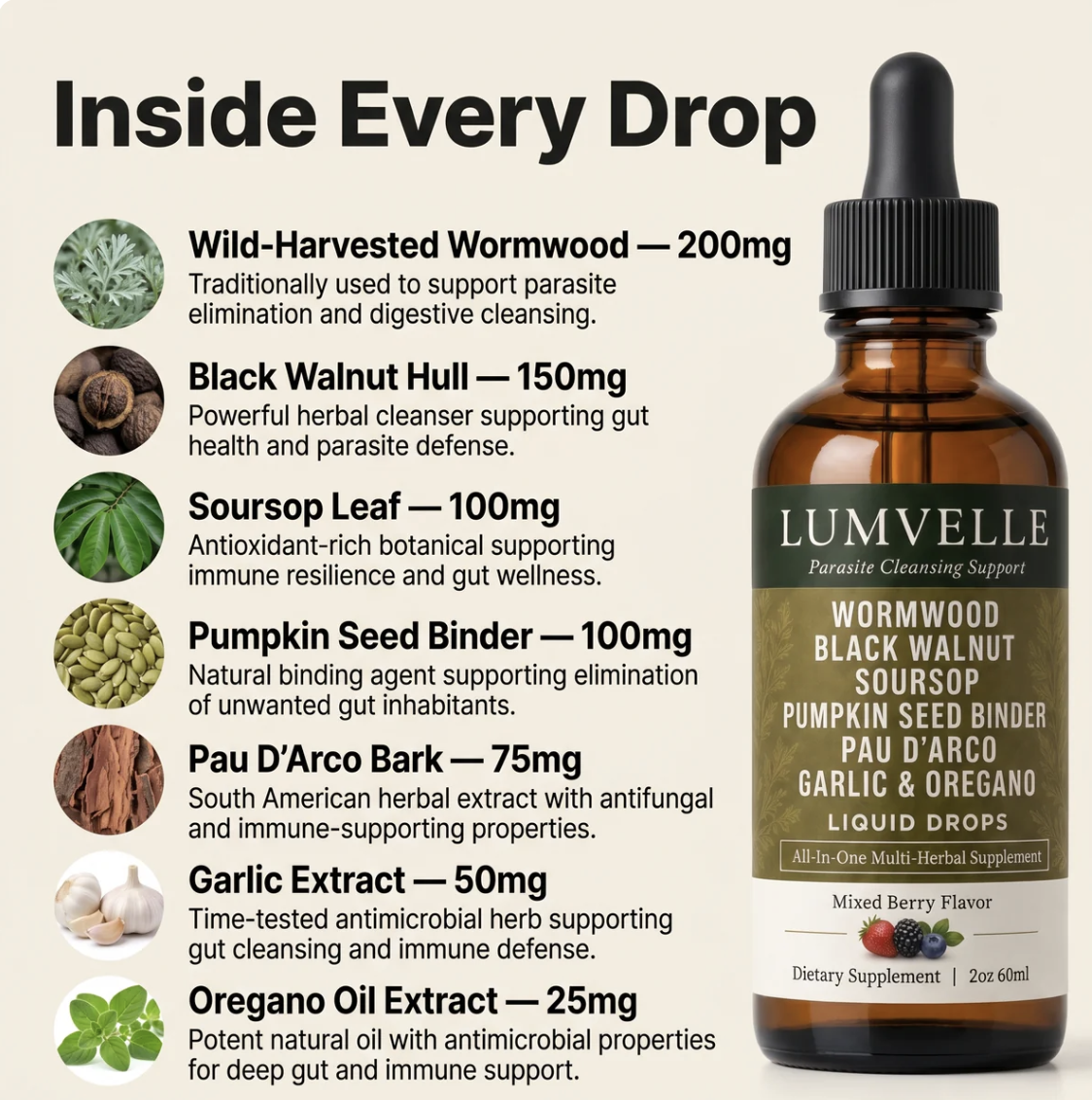 Exxtra Wild-Harvested Wormwood Herbal Drops
