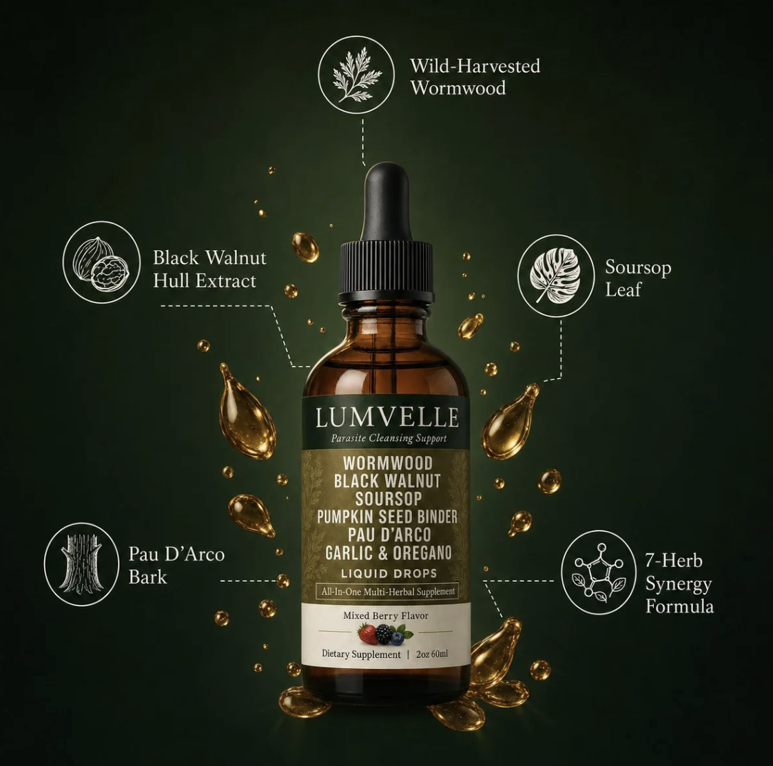 Exxtra Wild-Harvested Wormwood Herbal Drops