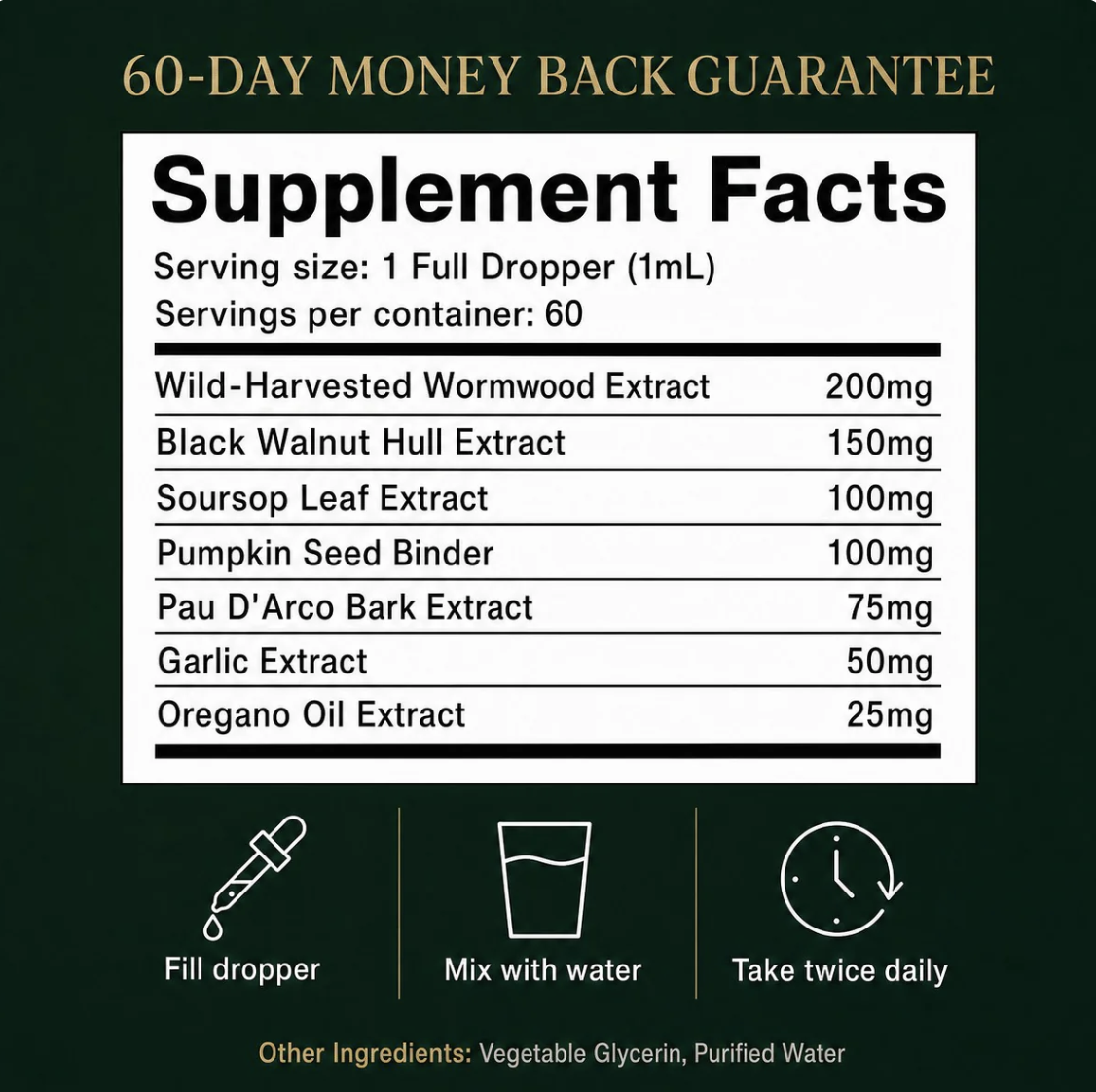 Exxtra Wild-Harvested Wormwood Herbal Drops