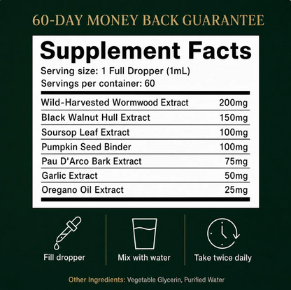 Exxtra Wild-Harvested Wormwood Herbal Drops